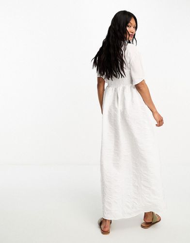 Robe babydoll longue texturée à fronces - Asos Design - Modalova
