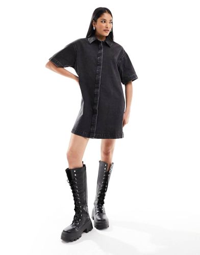 Robe chemise en jean  manches courtes - dlav - Asos Design - Modalova