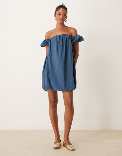 Robe courte coupe boule en tissu parachute - acier - Asos Design - Modalova