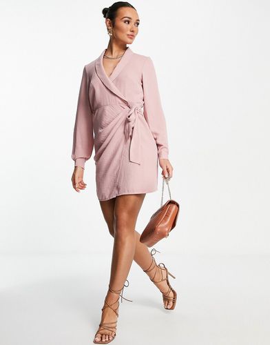 Robe courte à col façon cache-caur - thé - Asos Design - Modalova