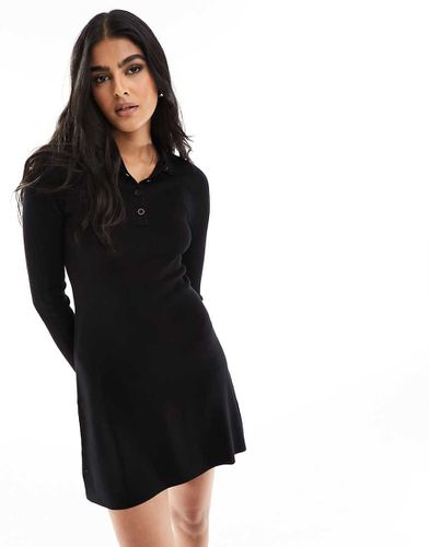 Robe courte en maille avec col - Asos Design - Modalova