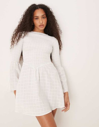 Robe courte fronce  manches ange - Asos Design - Modalova