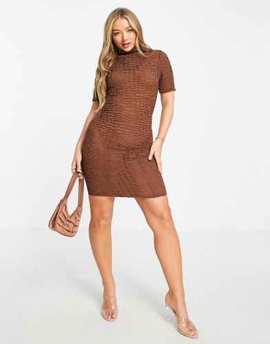 Robe courte moulante froncée - Asos Design - Modalova