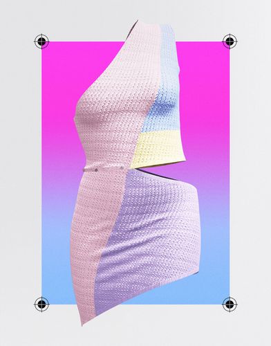 Robe de plage d'ensemble boutonnée 2 en 1 en coton color block - Asos Design - Modalova