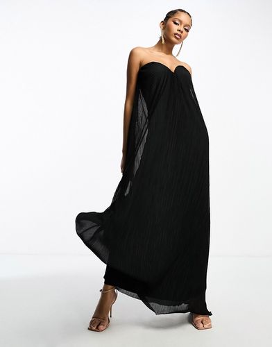 Robe longue bandeau trapèze plissée - Asos Design - Modalova