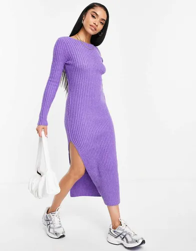 Robe longue en maille avec détail lacé asymétrique au dos - Asos Design - Modalova