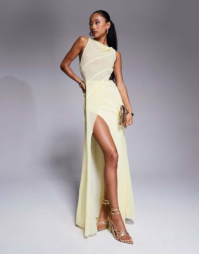 Robe longue semi-transparente avec coutures apparentes - pâle - Asos Design - Modalova