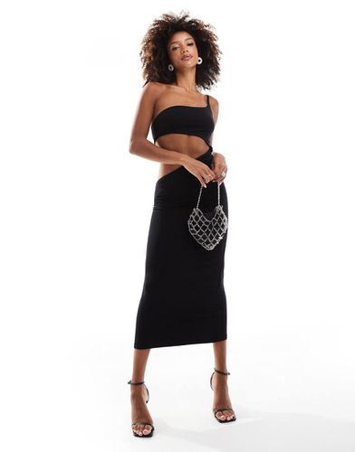 Robe mi-longue asymétrique avec découpes incurvées et encolure ondulée - Asos Design - Modalova