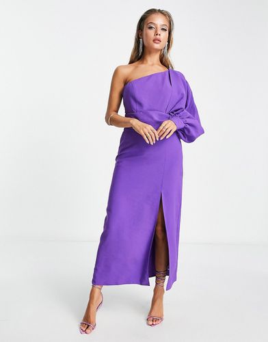 Robe mi-longue asymétrique nouée - Asos Design - Modalova