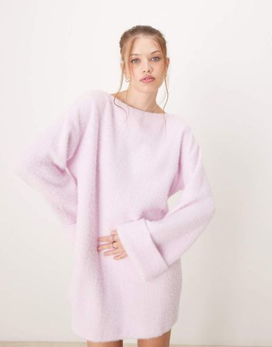 Robe pull courte ample en tissu duveteux ultra doux - Asos Design - Modalova