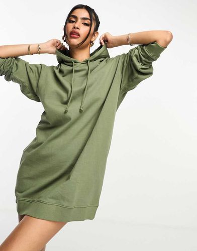 Robe pull courte oversize à capuche - Kaki - Asos Design - Modalova