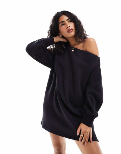 Robe sweat-shirt courte asymétrique - Asos Design - Modalova