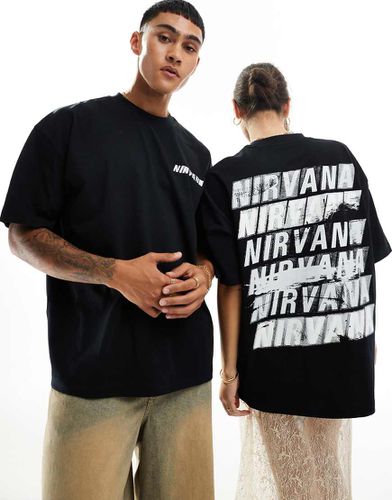 T-shirt unisexe oversize à imprimés groupe Nirvana - Asos Design - Modalova