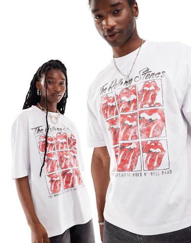 T-shirt unisexe oversize avec imprimé The Rolling Stones sous licence - Asos Design - Modalova