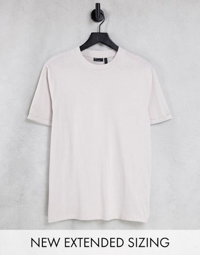 T-shirt à manches retroussées - Crème - CREAM - Asos Design - Modalova