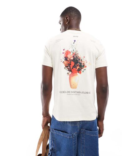 T-shirt avec imprimé fleurs au dos - cassé - Asos Design - Modalova