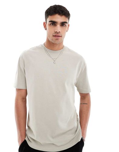 T-shirt basique décontracté en tissu épais 240 g/m² - Taupe - Asos Design - Modalova