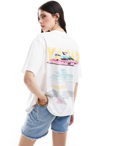 T-shirt coupe boyfriend avec imprimé Yacht au dos - Asos Design - Modalova