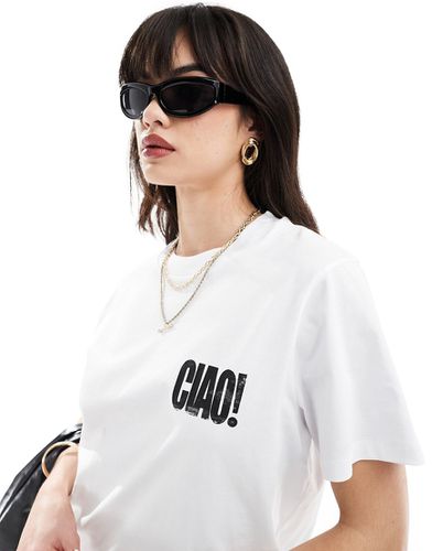 T-shirt coupe classique à imprimé Ciao sur la poitrine - Asos Design - Modalova