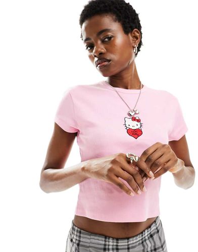 T-shirt court avec imprimé Hello Kitty sous licence - Asos Design - Modalova