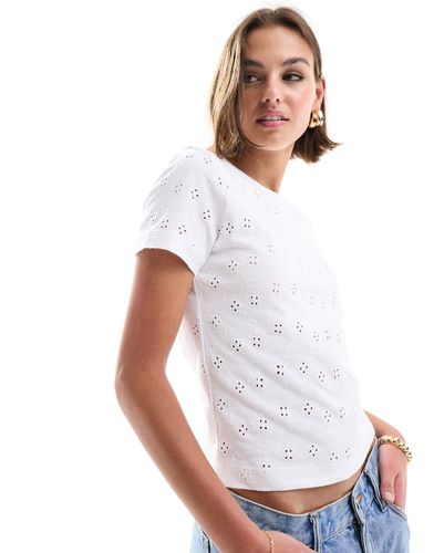 T-shirt court en broderie anglaise - Asos Design - Modalova