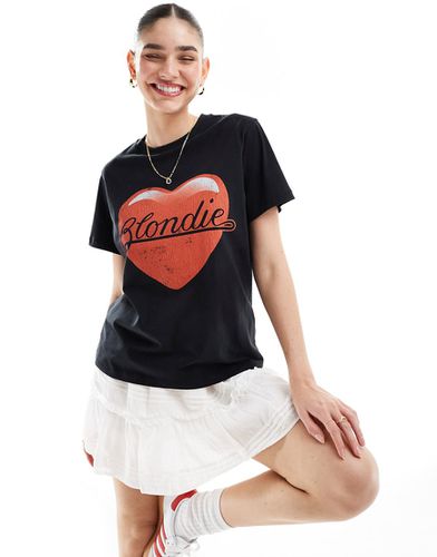 T-shirt classique avec imprimé caur Blondie sous licence - Asos Design - Modalova