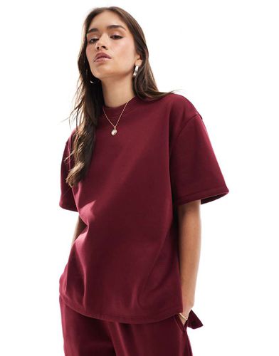 T-shirt d'ensemble oversize en molleton - Bordeaux - Asos Design - Modalova