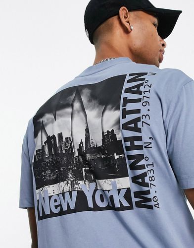 T-shirt décontracté à imprimé photo New York au dos - Gris - Asos Design - Modalova