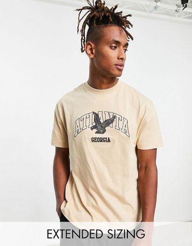 T-shirt décontracté avec broderie Atlanta - Beige - Asos Design - Modalova
