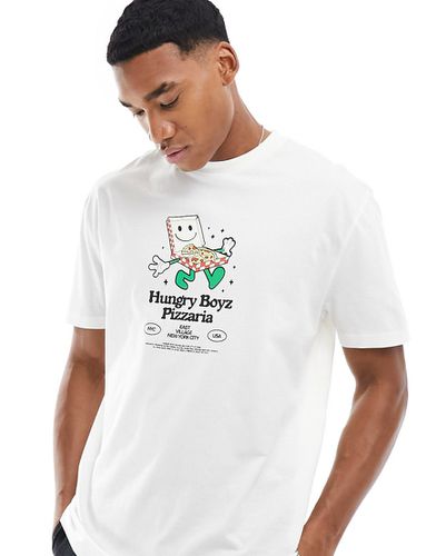 T-shirt décontracté avec imprimé cartoon sur le devant - Blanc - Asos Design - Modalova