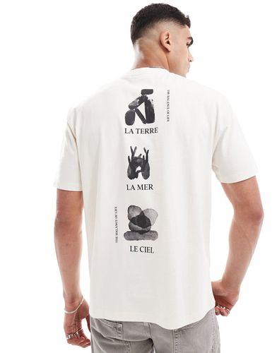 T-shirt décontracté avec imprimé dans le dos - cassé - Asos Design - Modalova