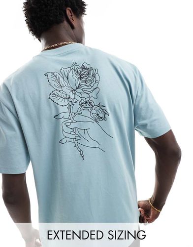 T-shirt décontracté avec imprimé fleurs au dos - Asos Design - Modalova