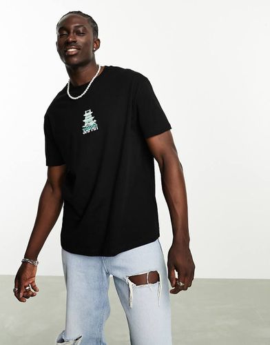 T-shirt décontracté avec imprimé japonais sur le devant - Asos Design - Modalova