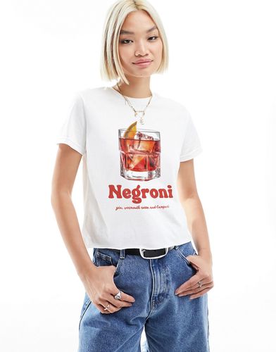 T-shirt effet rétréci à imprimé Negroni - Asos Design - Modalova