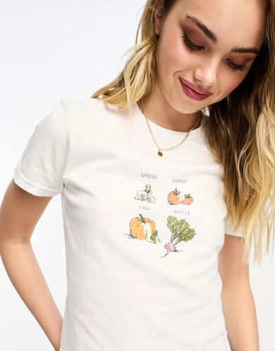 T-shirt effet rétréci à imprimé récolte - Asos Design - Modalova