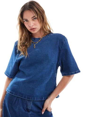 T-shirt en jersey denim de qualité supérieure - moyen délavé - Asos Design - Modalova