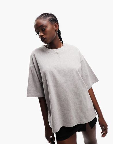 T-shirt épais ultra oversize fendu sur le côté - chiné - Asos Design - Modalova
