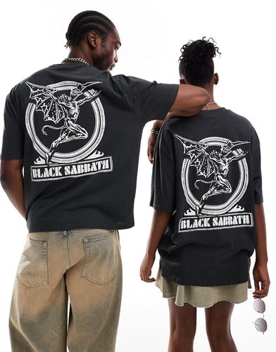T-shirt oversize unisexe à motif Black Sabbath sous licence - Anthracite - Asos Design - Modalova