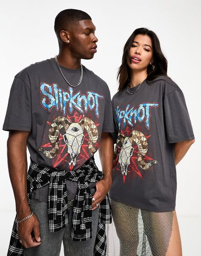 T-shirt oversize unisexe avec imprimé Slipknot - anthracite - Asos Design - Modalova