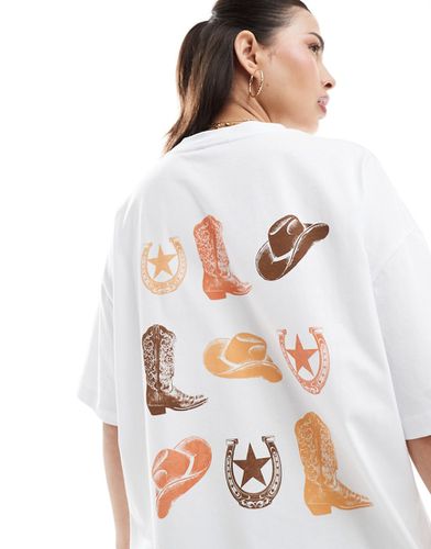 T-shirt oversize à imprimé cowboy et western - Asos Design - Modalova