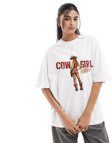 T-shirt oversize à imprimé Cowgirl Club - Asos Design - Modalova