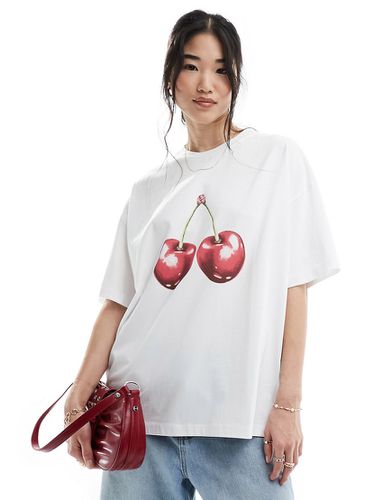 T-shirt oversize à imprimé cerises - Asos Design - Modalova