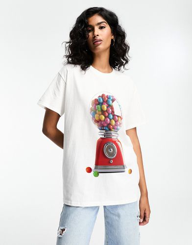 T-shirt oversize à imprimé chewing-gums - Asos Design - Modalova