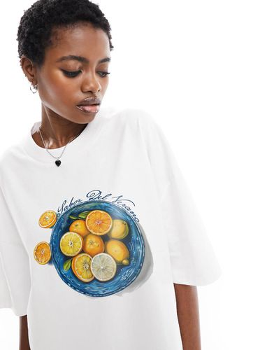 T-shirt oversize à imprimé citrons - Asos Design - Modalova