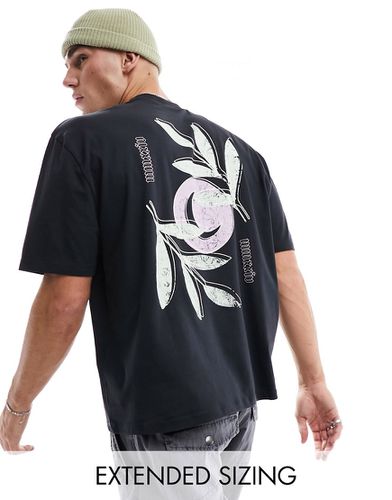 T-shirt oversize à imprimé au dos - fleuri - Asos Design - Modalova