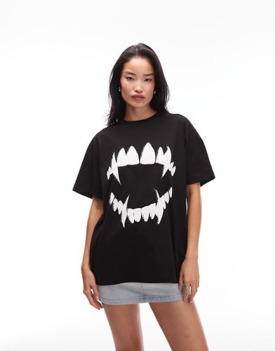 T-shirt oversize  imprim dents de vampire - dlav - Asos Design - Modalova