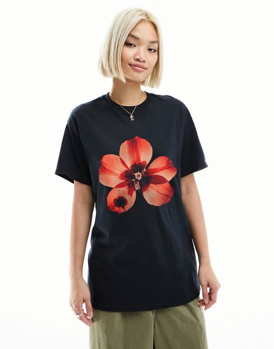 T-shirt oversize à imprimé fleur pressée - Asos Design - Modalova