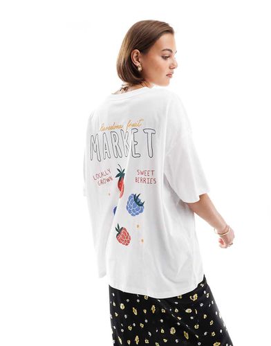 T-shirt oversize à imprimé marché aux fruits - Asos Design - Modalova