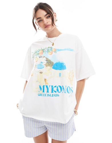 T-shirt oversize à imprimé Mykonos - Asos Design - Modalova