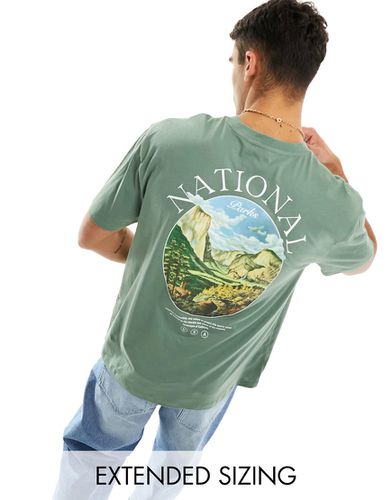 T-shirt oversize à imprimé nature au dos - Asos Design - Modalova